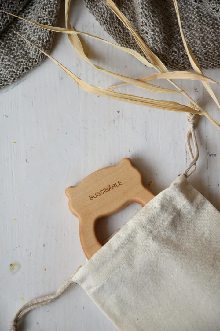 Natūralus medinis kramtukas kūdikiui Meškiukas - Image 3